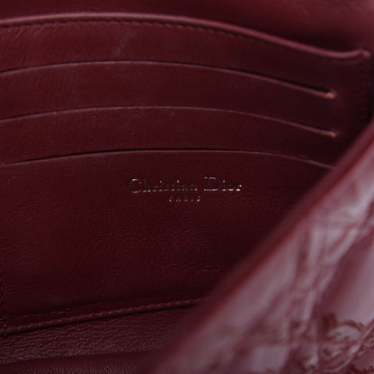 Christian Dior Patent Cannage New Lock Pouch Red 8 of 11