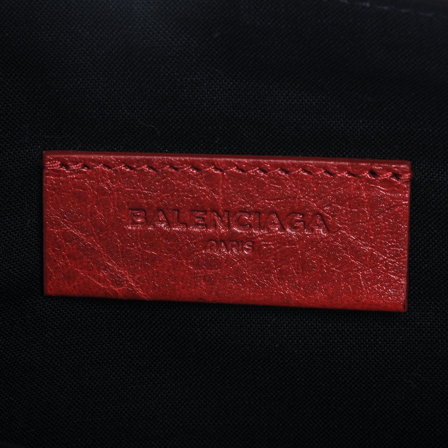 Agneau Arena Classic Gold Hardware Small Pouch Red