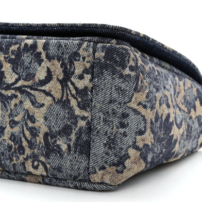 Christian Dior Denim Brocart Embroidered Medium Caro Bag Blue 10 of 10