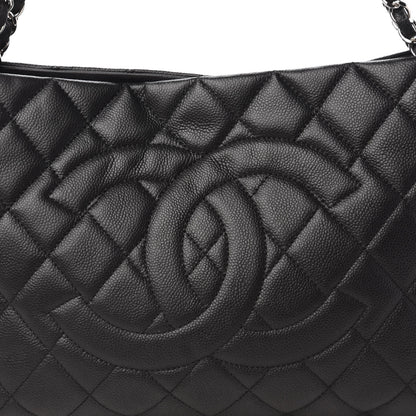 Chanel Caviar Quilted Expandable Zip Shoulder Bag Black 10 of 10