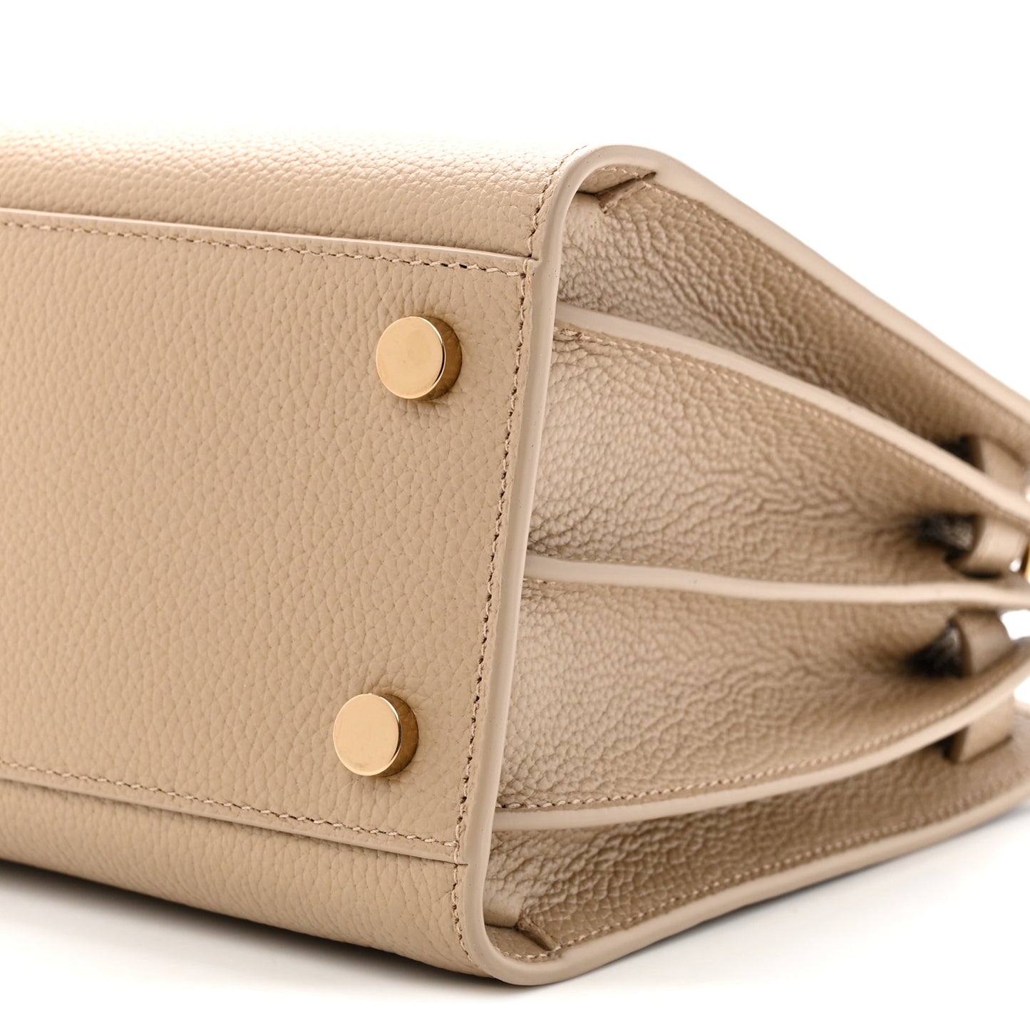 Grained Calfskin Baby Sac De Jour Souple Dark Beige