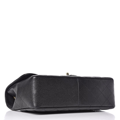 Chanel Caviar Quilted Jumbo Single Flap Black 4 of 12