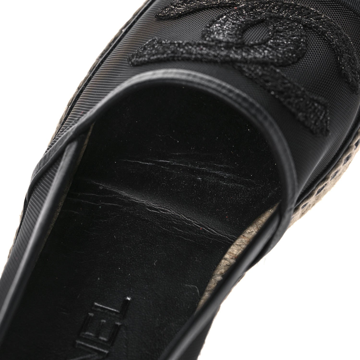 Chanel Mesh Grosgrain CC Espadrilles 37 Black 9 of 9