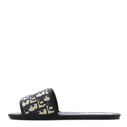 Christian Dior Oblique Chez Moi Sandal 36.5 Deep Blue 1 of 9
