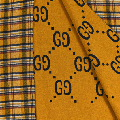 Gucci Wool GG Freedom Monogram Reversible Cape Yellow 2 of 4