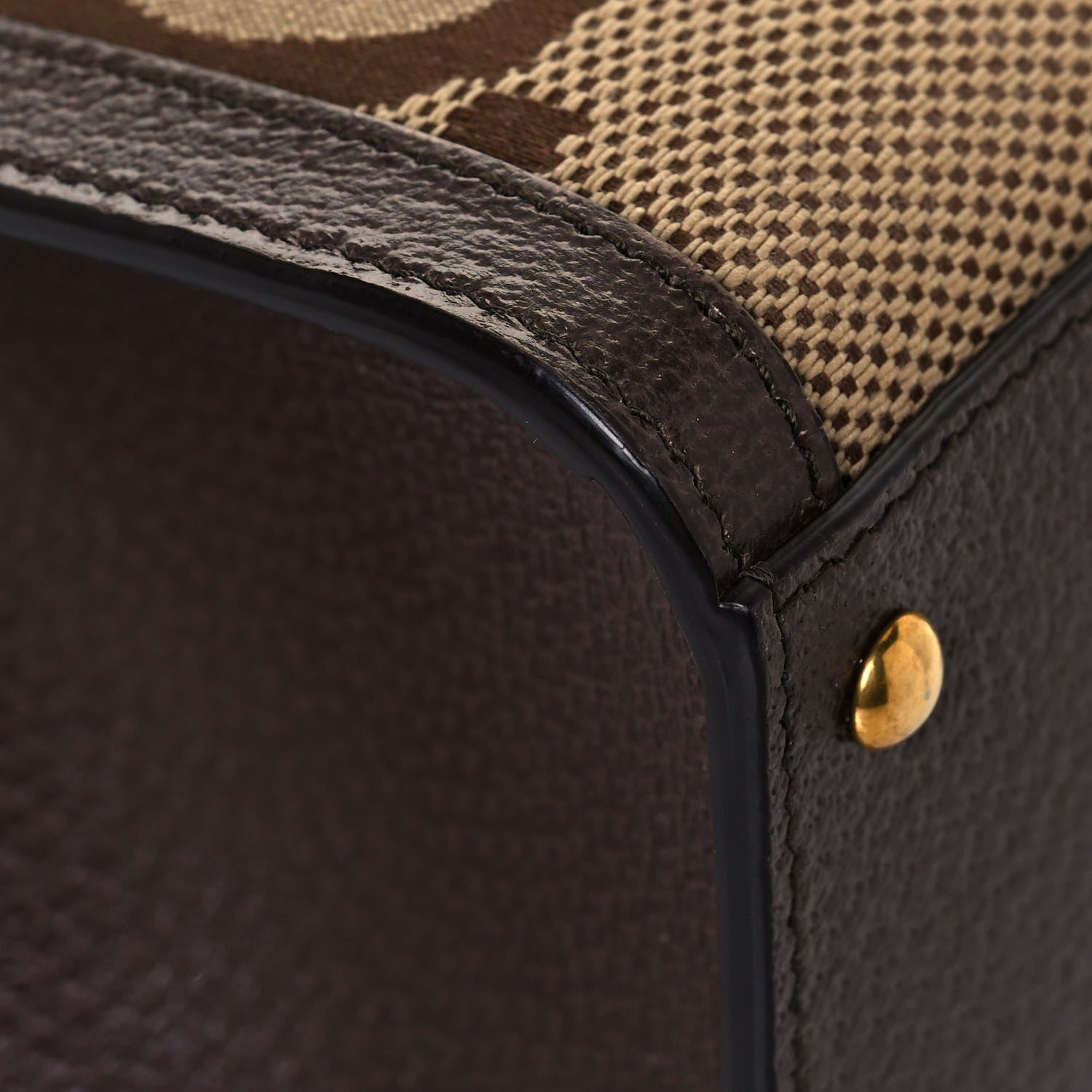 Gucci Monogram Jumbo GG Textured Dollar Calfskin Mini Diana Tote Bag Camel Ebony New Acero Pomegranate Red 9 of 11