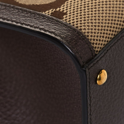 Gucci Monogram Jumbo GG Textured Dollar Calfskin Mini Diana Tote Bag Camel Ebony New Acero Pomegranate Red 9 of 11