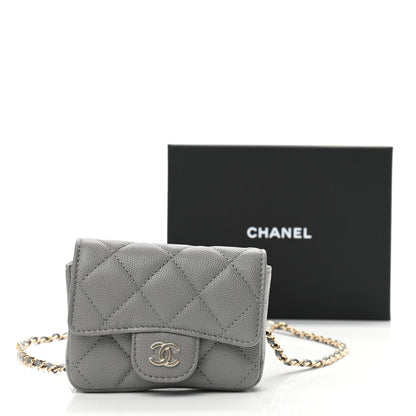 Chanel Caviar Quilted Mini Chain Belt Bag Grey 12 of 12