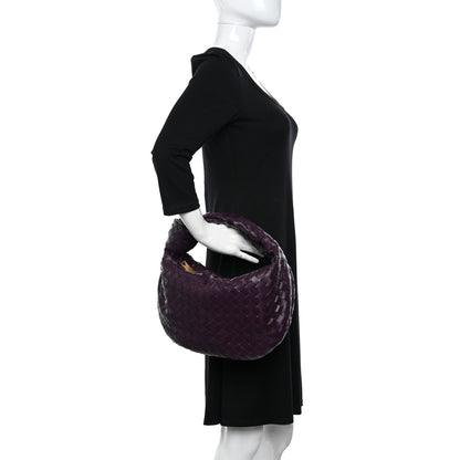 Bottega Veneta Nappa Intrecciato Teen Jodie Hobo Eggplant 2 of 10