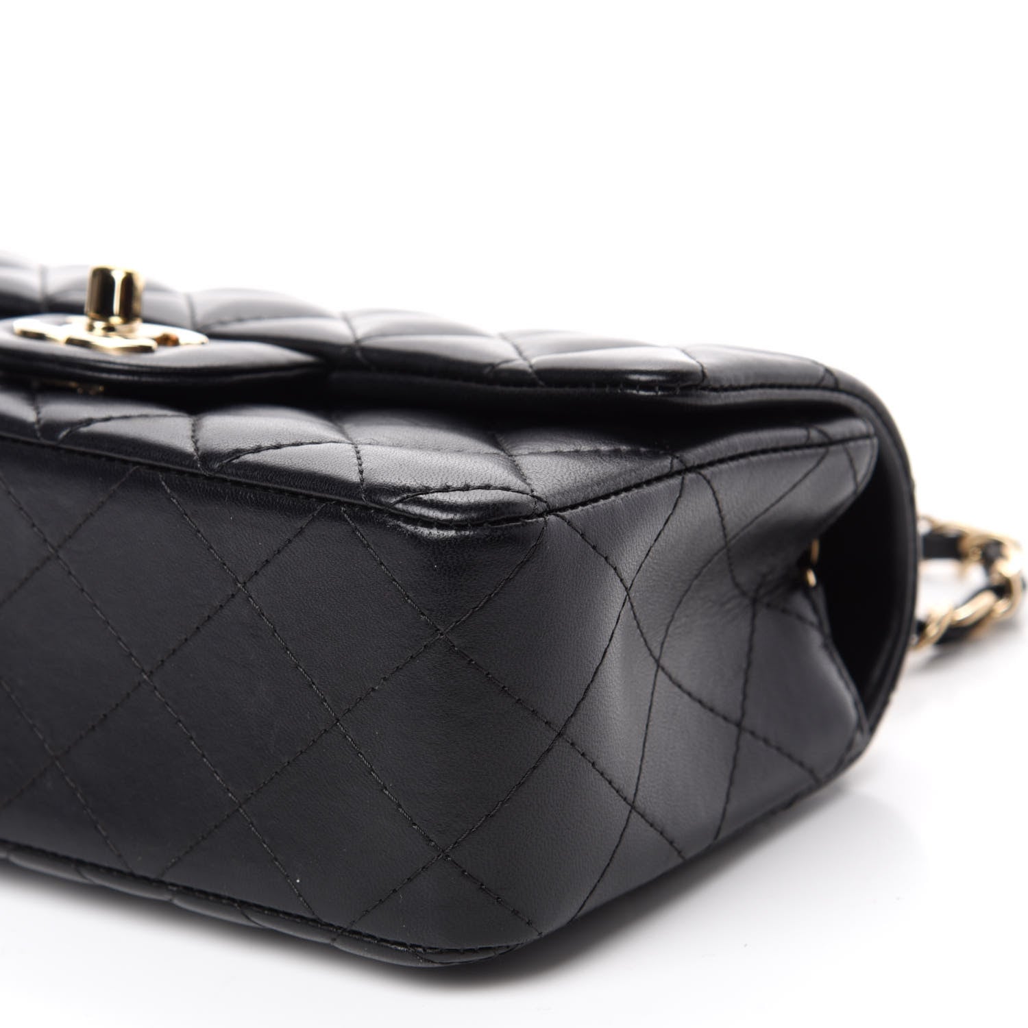 Chanel Lambskin Quilted Mini Rectangular Flap Black 7 of 11