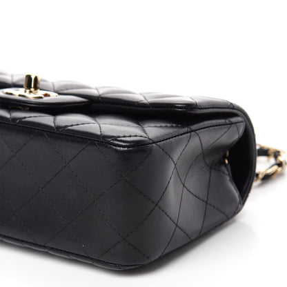 Chanel Lambskin Quilted Mini Rectangular Flap Black 7 of 11