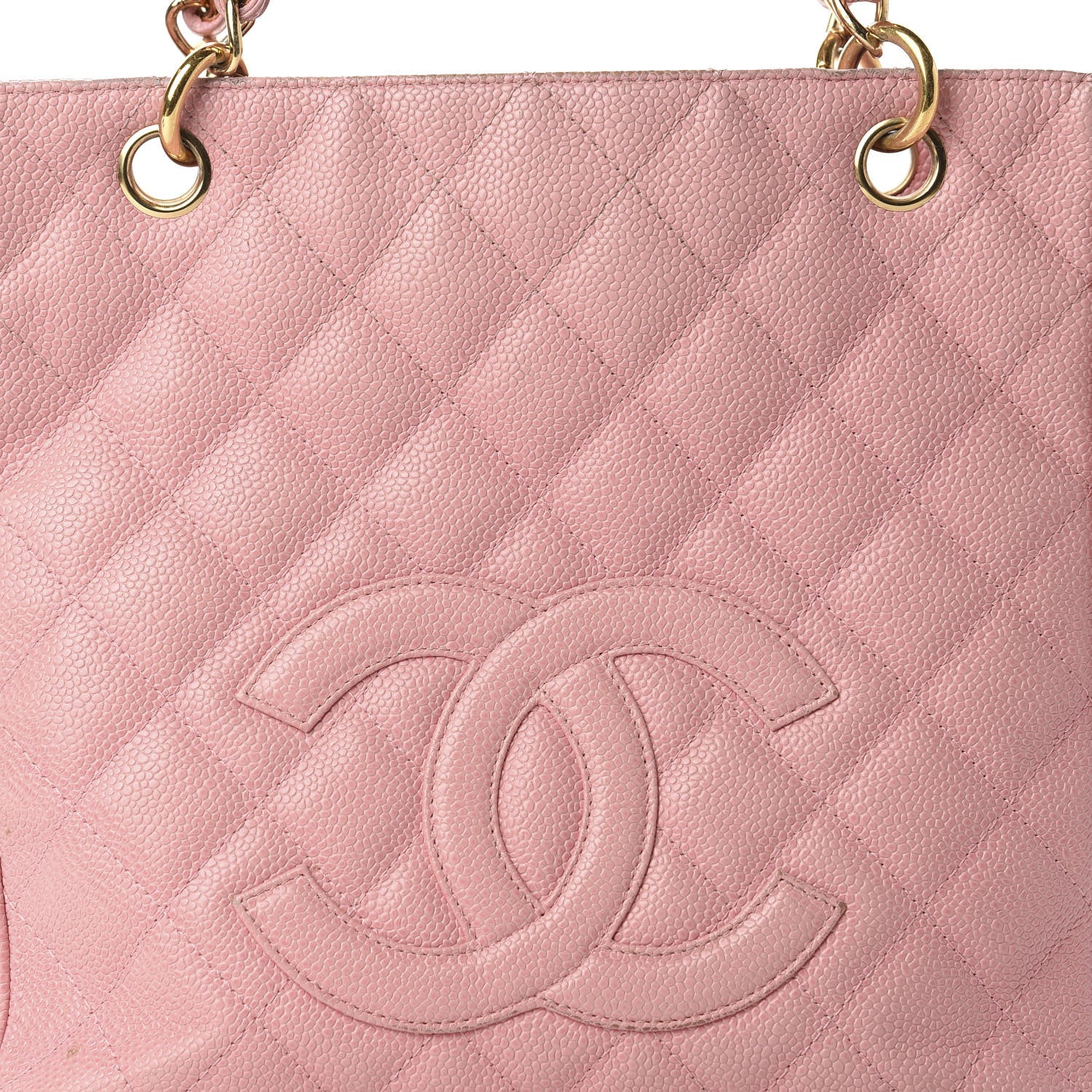 Chanel Caviar Quilted Petit Shopping Tote PST Pink 16 of 16