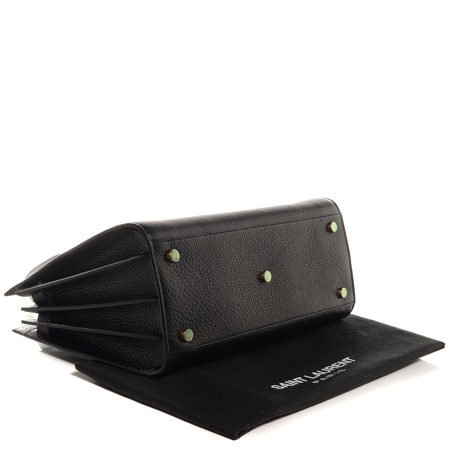 Saint Laurent Grained Calfskin Small Sac De Jour Black 4 of 10
