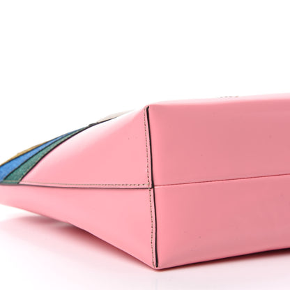 Gucci Calfskin Childrens Rainbow Tote Lotus Pink Crop Multicolor 6 of 10