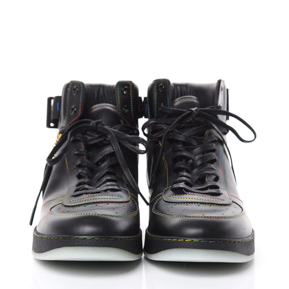 Louis Vuitton Calfskin Rivoli High Top Sneakers 10 Black Multicolor 2 of 8