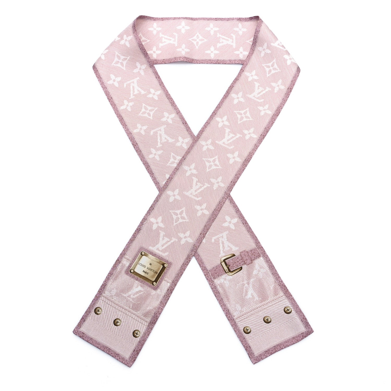 Louis Vuitton Silk Monogram New Denim Bandeau Rose Clair 1 of 3