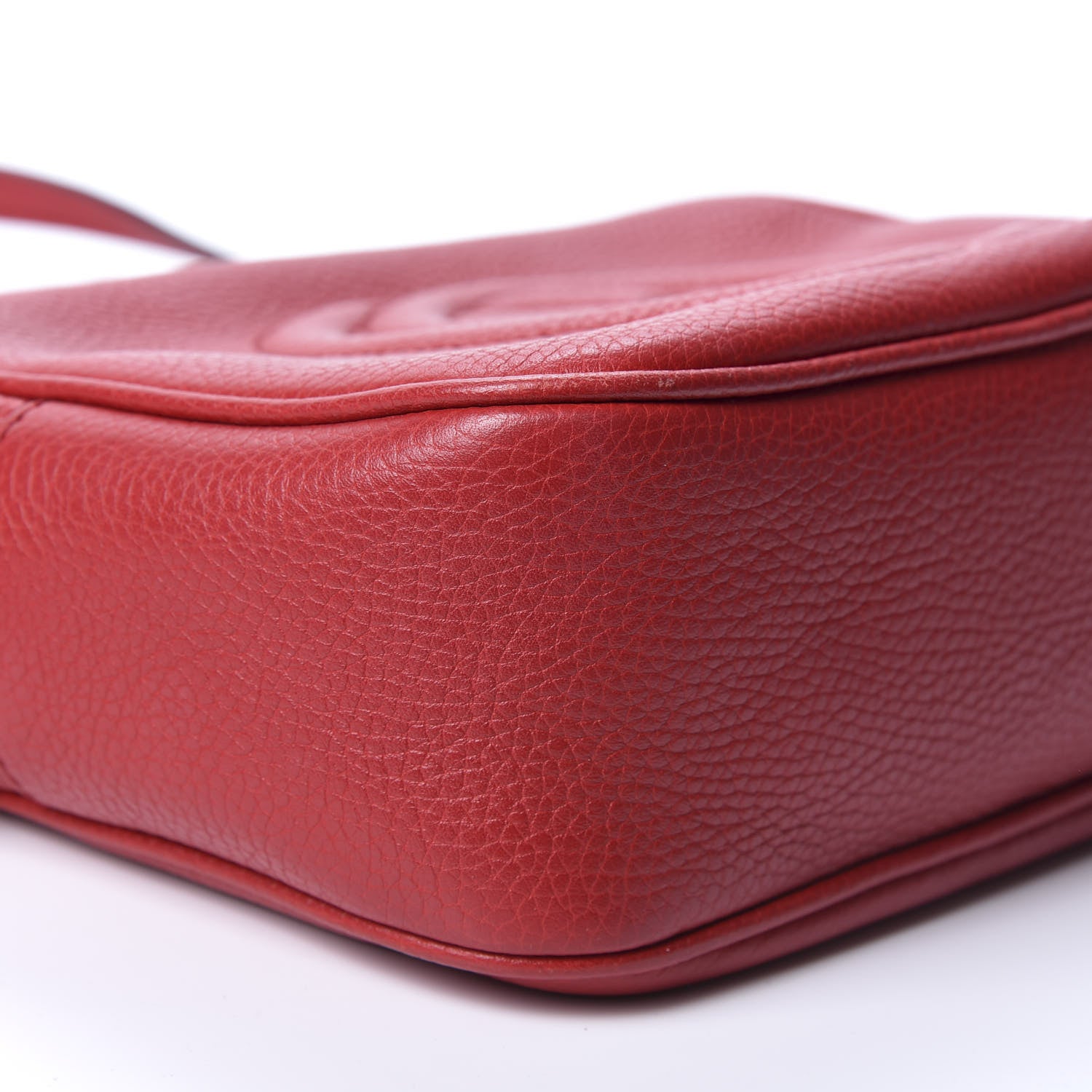 Gucci Pebbled Calfskin Small Soho Disco Bag Tabasco Red 5 of 11