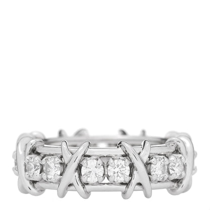 Tiffany Platinum Diamond Schlumberger Sixteen Stone Ring 54 7 3 of 6