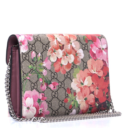 Gucci GG Supreme Monogram Blooms Mini Dionysus Chain Wallet Beige Multicolor Dry Rose 2 of 5