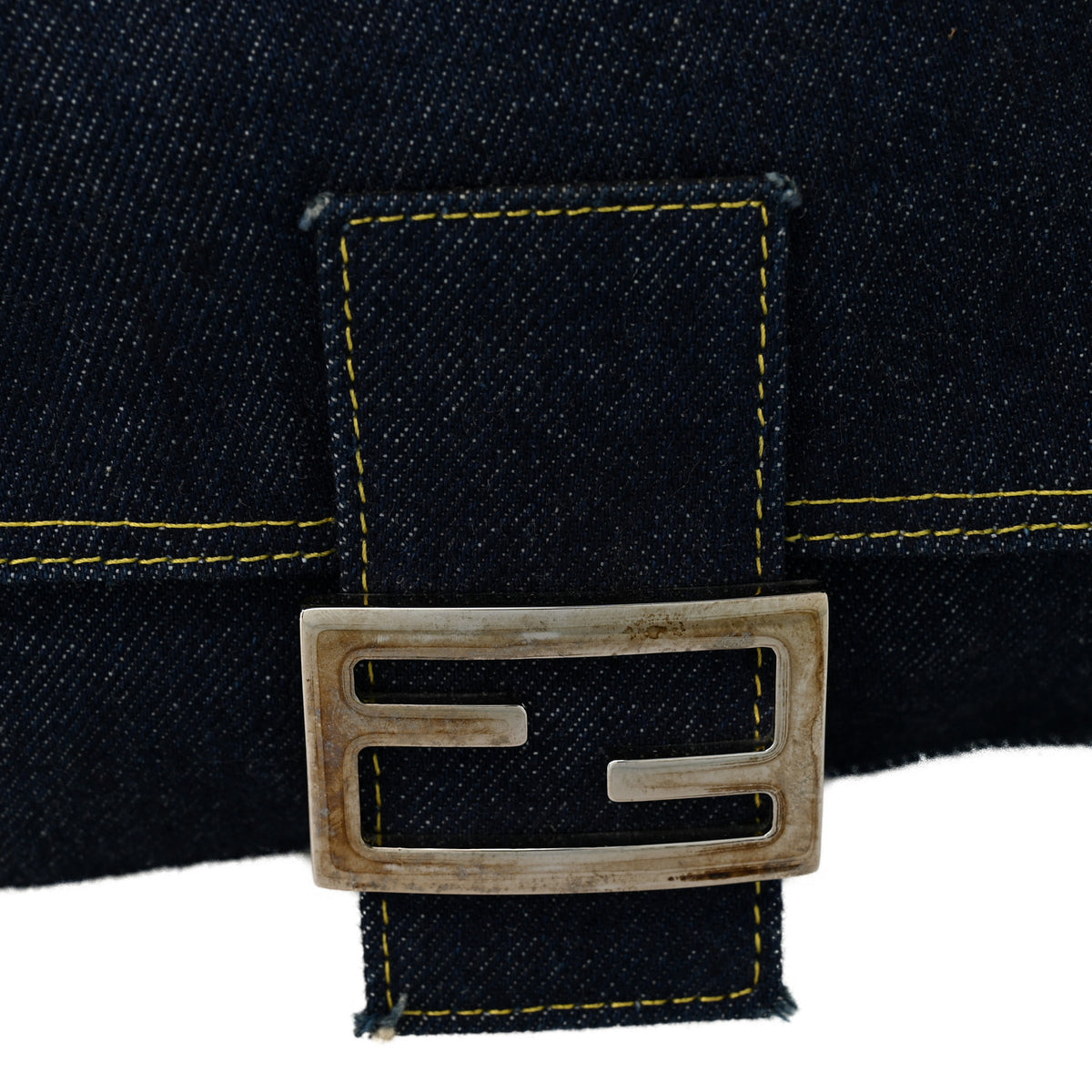 Fendi Denim Mama Baguette Blue 10 of 11