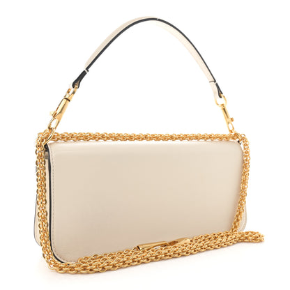 Valentino Garavani Calfskin Vlogo Loco Shoulder Bag Light Ivory 3 of 10