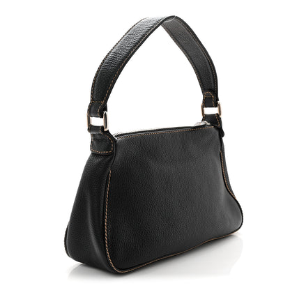 Chanel Grained Calfskin Tassel Shoulder Bag Black 3 of 11
