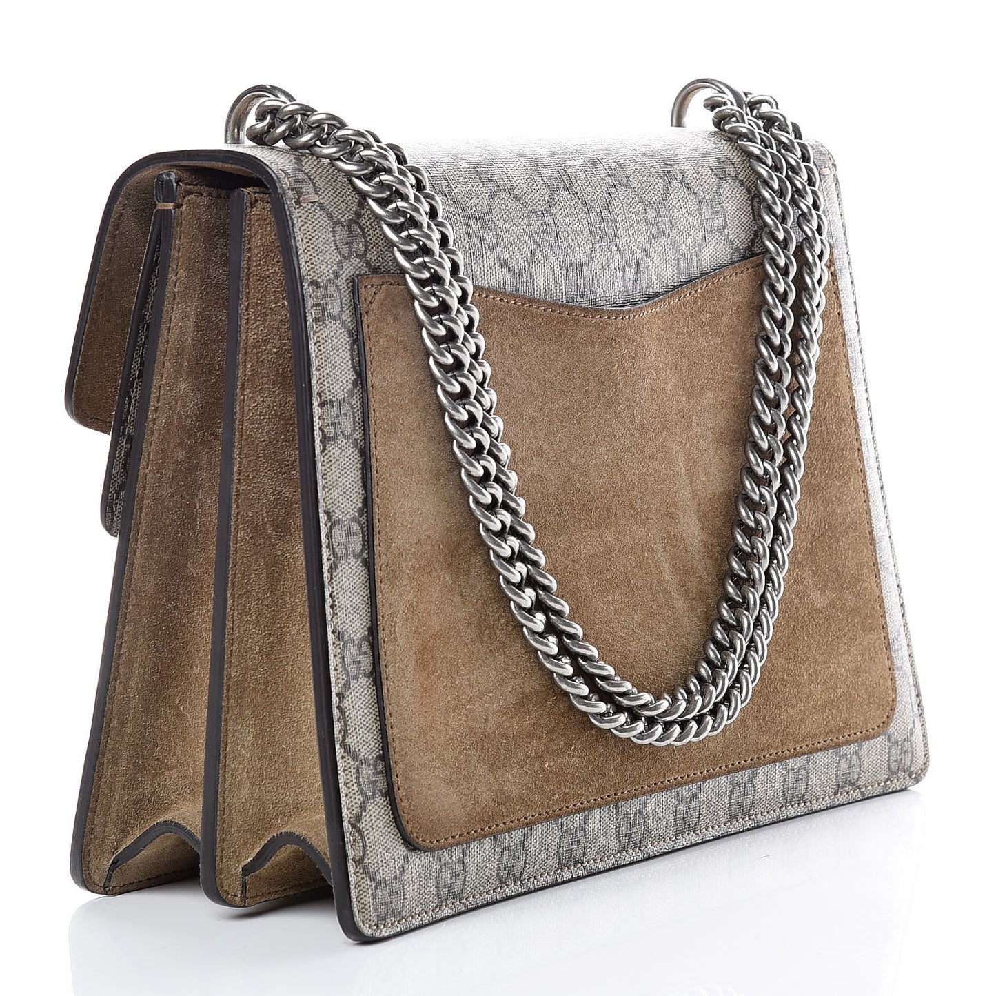 GG Supreme Monogram Medium Dionysus Shoulder Bag Taupe
