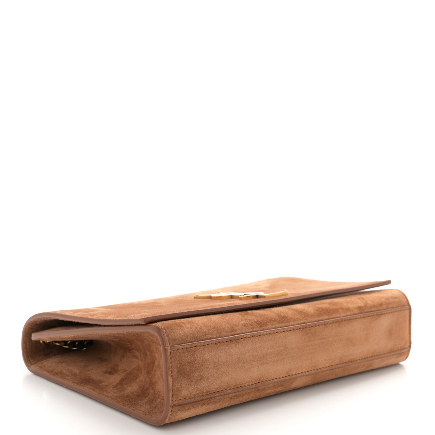 Suede Medium Monogram Kate Satchel Macaron