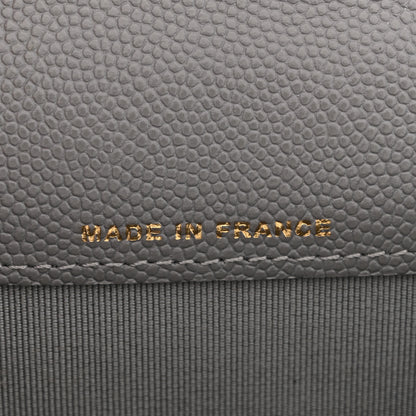 Chanel Caviar Quilted Flap Card Holder Wallet Grey 7 of 10