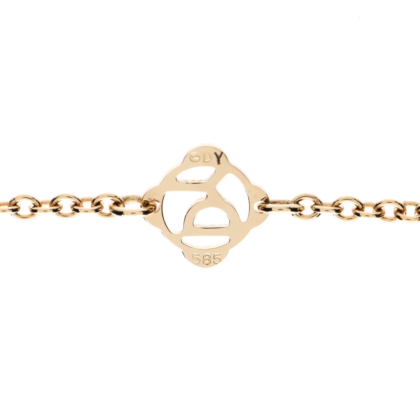 Stainless Steel 14K Yellow Gold Bel Aire Ombre Chain Necklace Black White