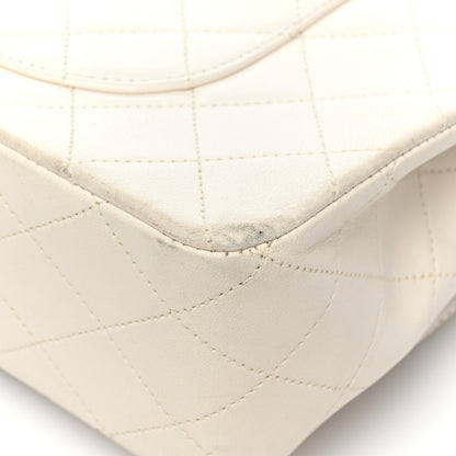 Chanel Lambskin Quilted Medium Double Flap White 12 of 18