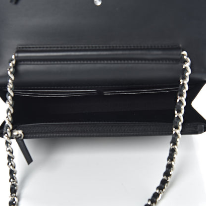 Chanel Patent Quilted Wallet On Chain WOC Black 5 of 13