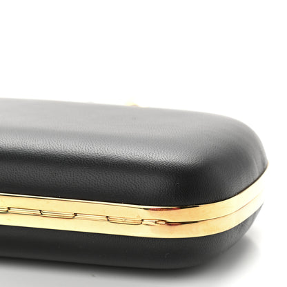 Alexander McQueen Nappa Skull Knuckle Duster Box Clutch Black 9 of 12