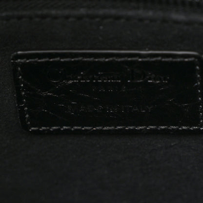 Christian Dior Crinkled Calfskin Cannage Medium Lady Dior Black 6 of 10