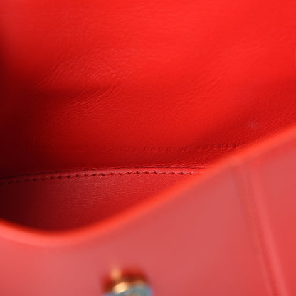 Balenciaga Shiny Box Calfskin Hourglass Top Handle Bag XS Bright Red 5 of 8