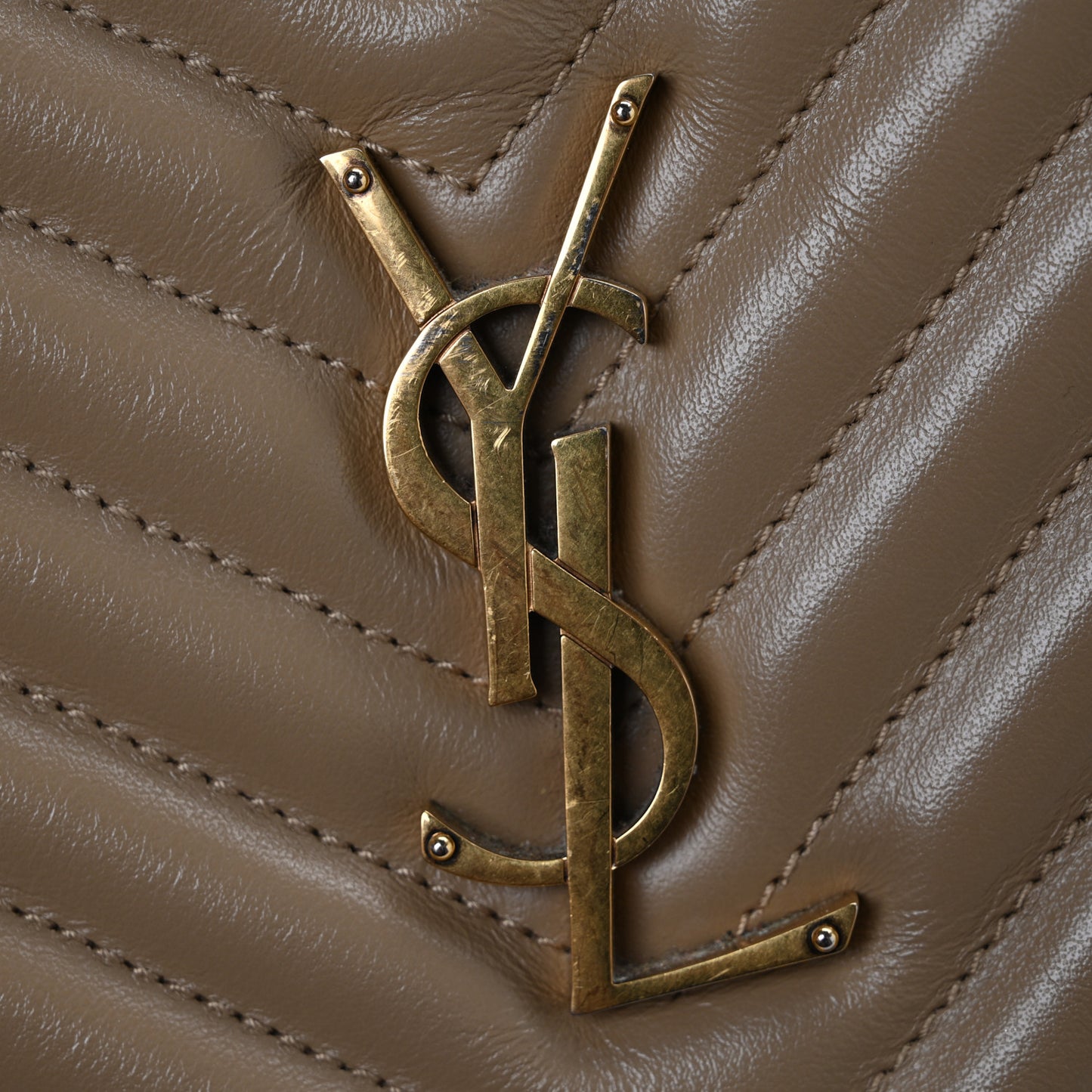 Calfskin Matelasse Monogram Lou Camera Bag Taupe