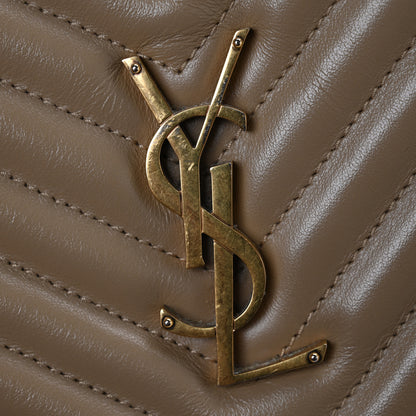 Saint Laurent Calfskin Matelasse Monogram Lou Camera Bag Taupe 15 of 15