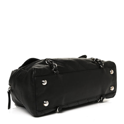 Chanel Lambskin Quilted Medium Chain Around Tote Black 3 of 9