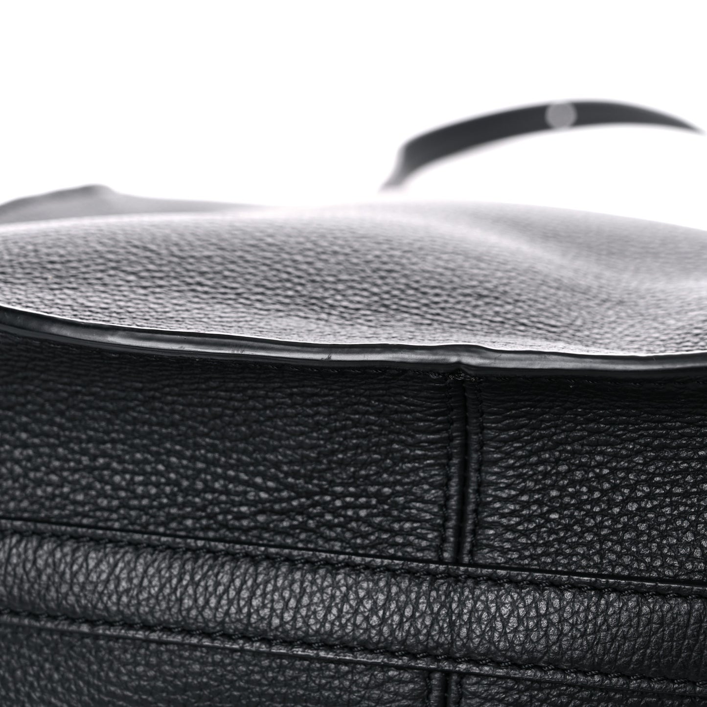 Calfskin Medium Marcie Round Crossbody Bag Black