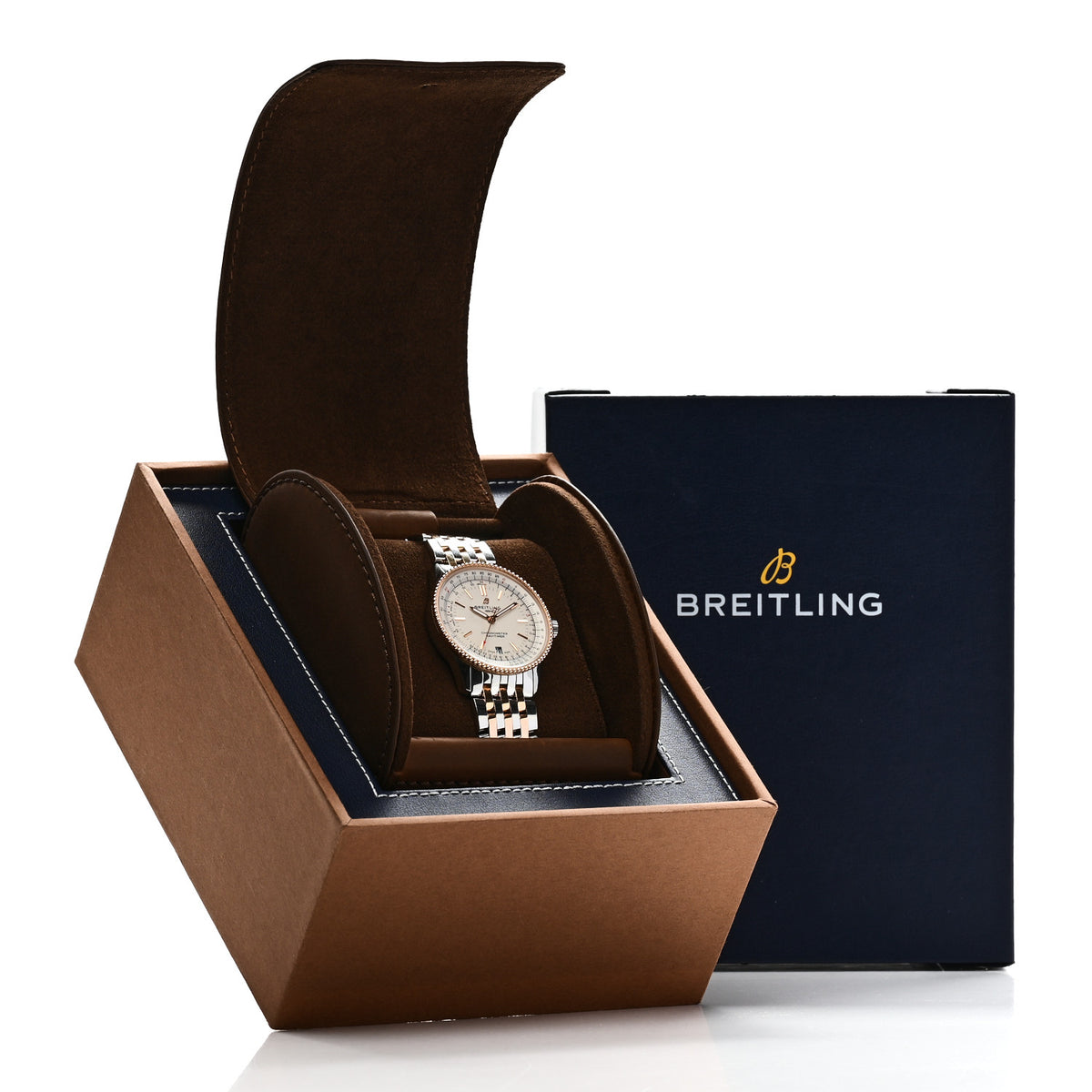 Breitling Stainless Steel 18K Rose Gold 38mm Navitimer Automatic Watch U17325 5 of 5