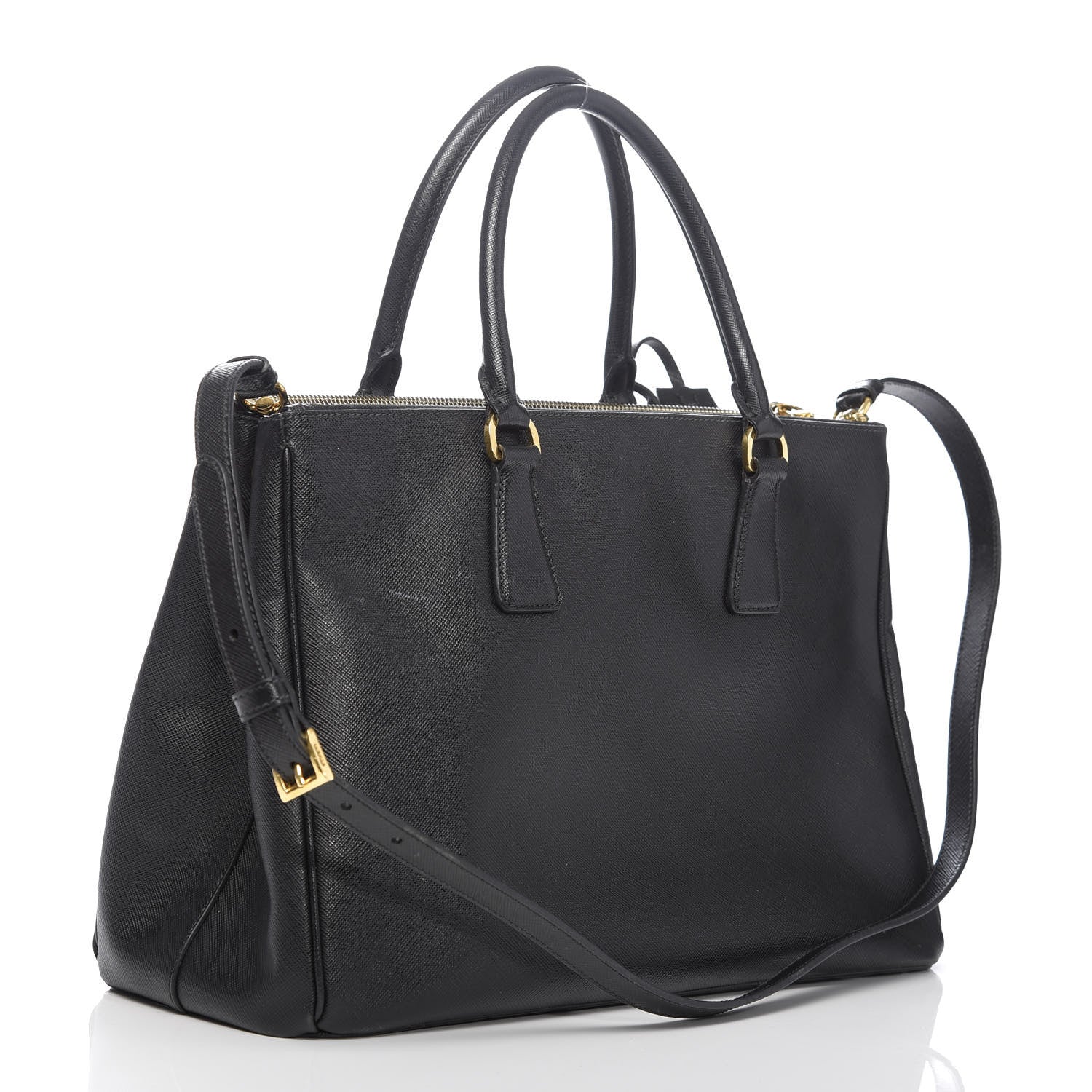 Prada Saffiano Medium Galleria Double Zip Tote Black 3 of 17