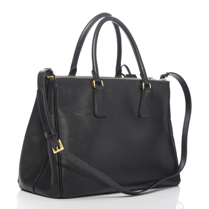 Prada Saffiano Medium Galleria Double Zip Tote Black 3 of 17
