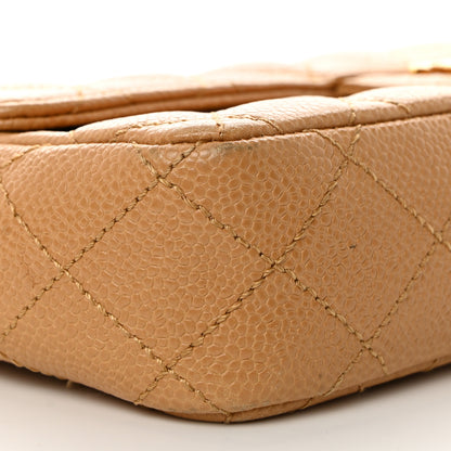 Chanel Caviar Quilted East West Flap Beige 9 of 10