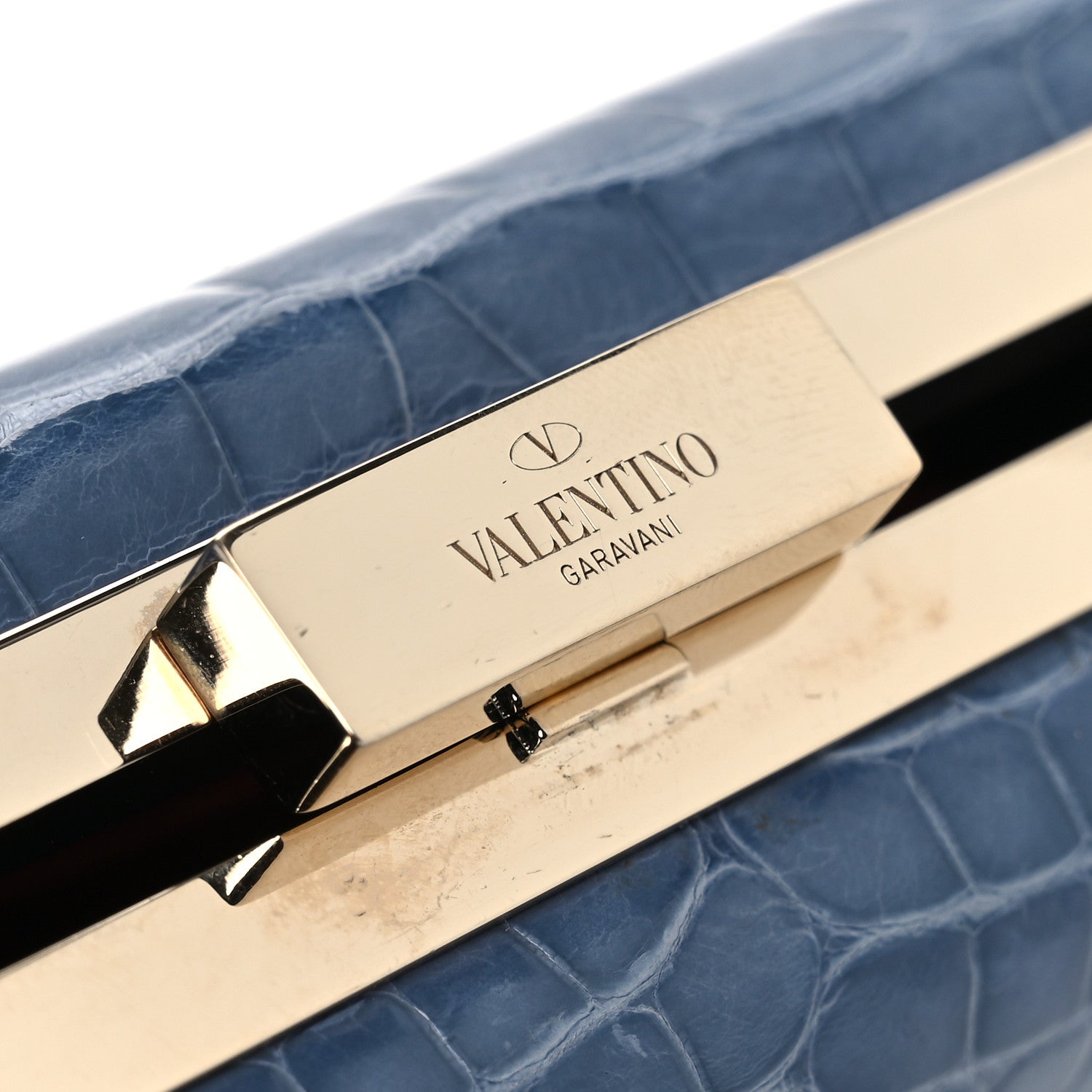 Valentino Garavani Alligator Frame Cluch Niagara 10 of 11