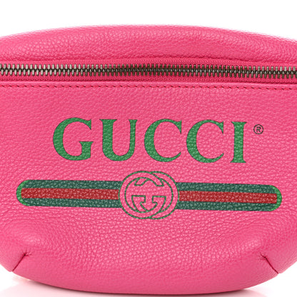 Gucci Grained Calfskin Small Logo Belt Bag Box Pink Green 9 of 11