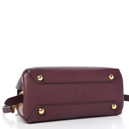 Burberry Derby Calfskin House Check Small Camberley Mahogany Red 4 of 10