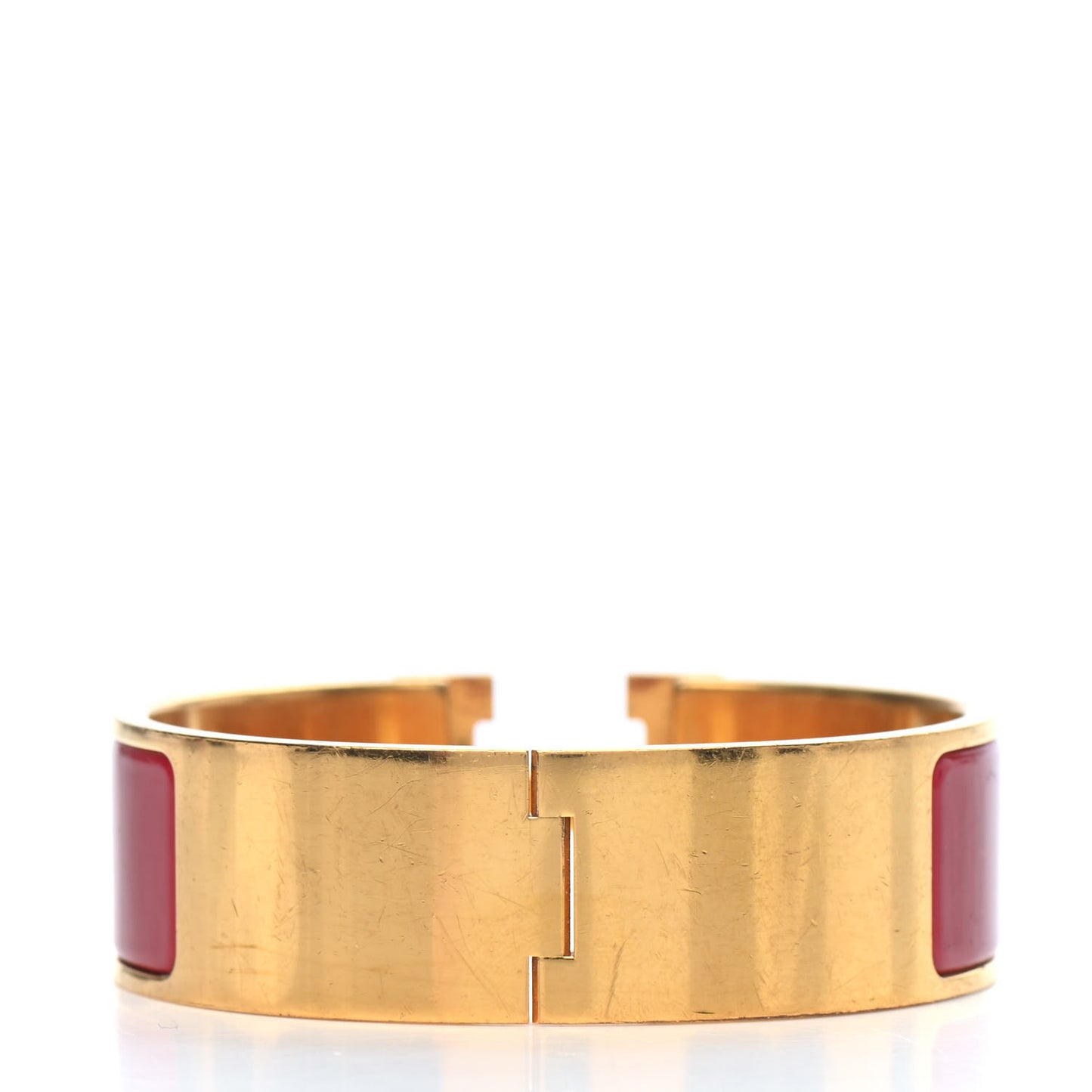 Enamel Wide Clic Clac H Bracelet GM Red