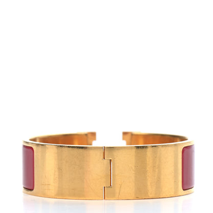 Hermes Enamel Wide Clic Clac H Bracelet GM Red 2 of 3