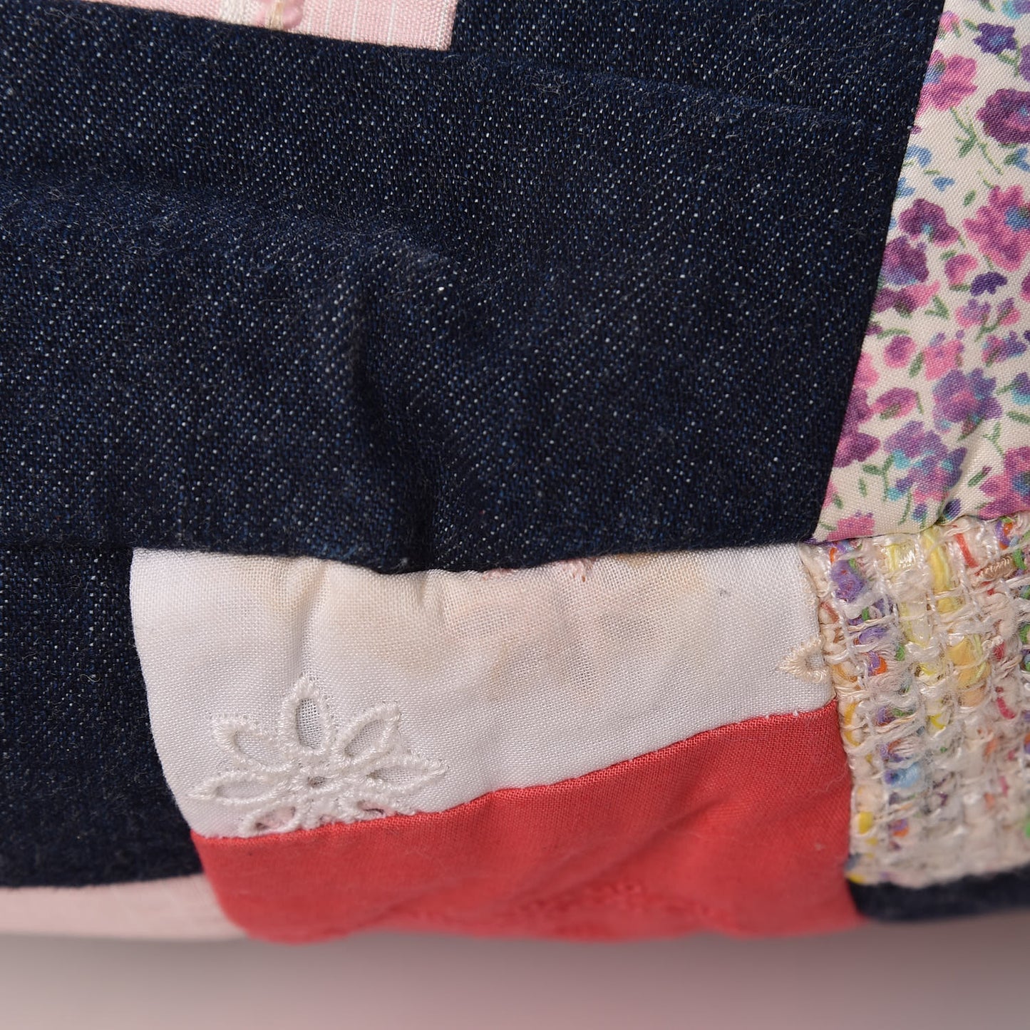 Fabric Patchwork Hobo Pink