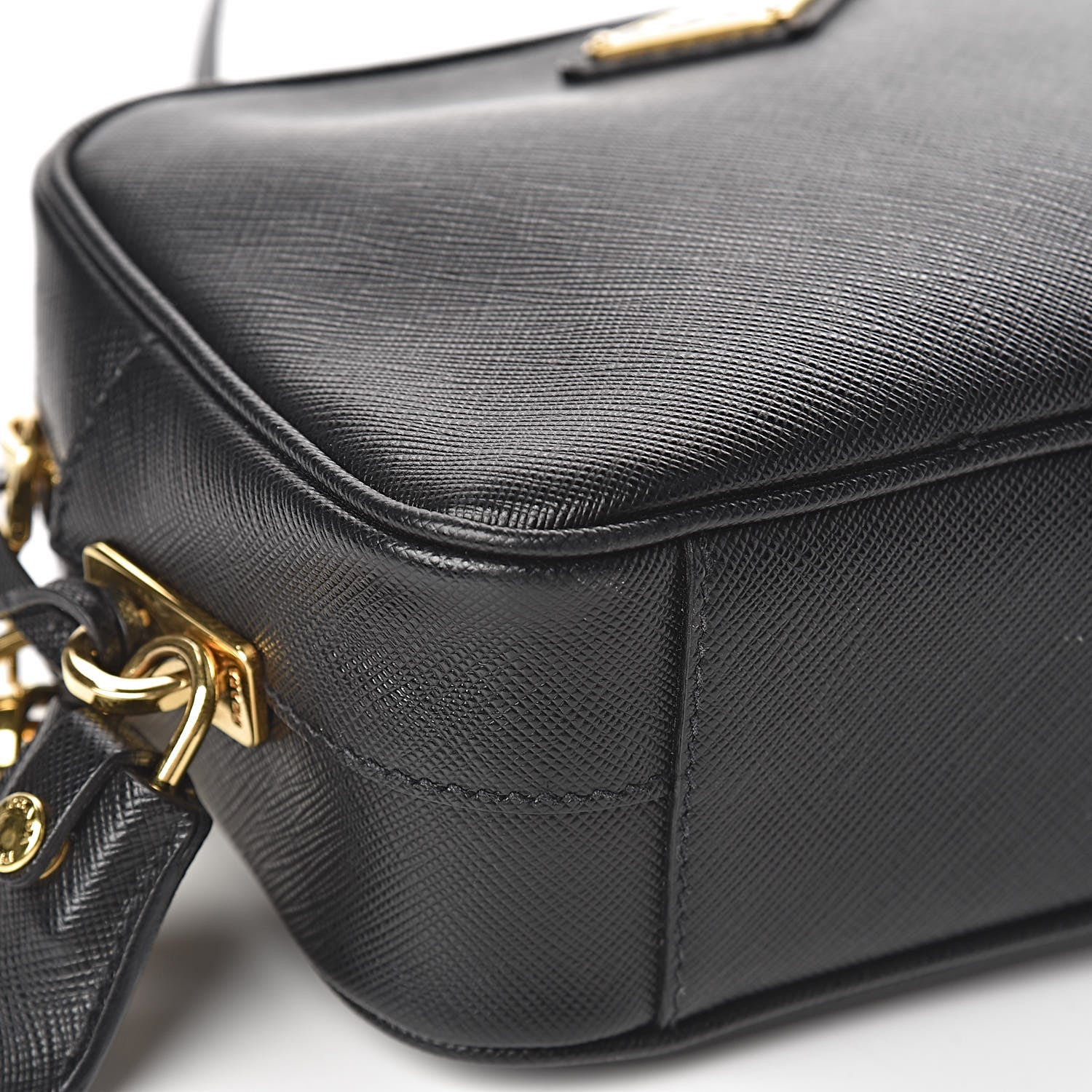 Prada Saffiano Small Camera Crossbody Bag Black 11 of 13